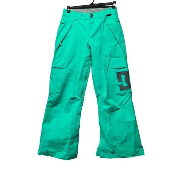 DC Girl's Maci K large mint green snow pants waterproof tapered insulated - Picture 2 of 12